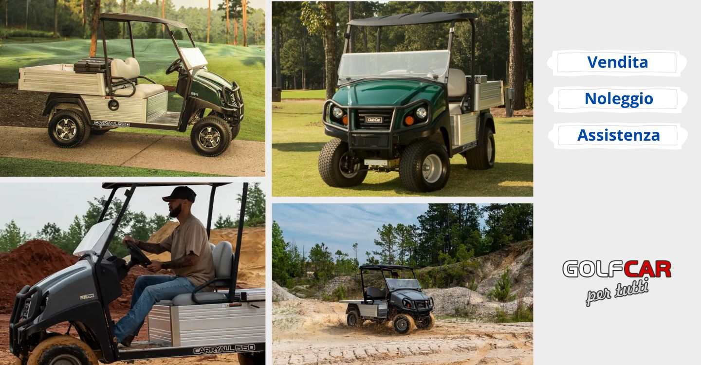 Club Car Carryall 550 con assetto rinforzato per terreni sconnessi